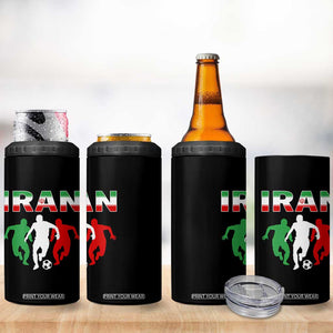 Supporting Iran Soccer Fan 4 in 1 Can Cooler Tumbler Proud Persian Heritage Gift