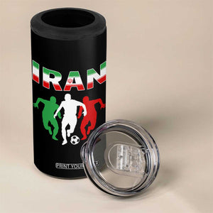 Supporting Iran Soccer Fan 4 in 1 Can Cooler Tumbler Proud Persian Heritage Gift
