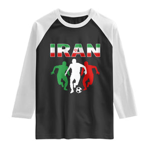 Supporting Iran Soccer Fan Raglan Shirt Proud Persian Heritage Gift