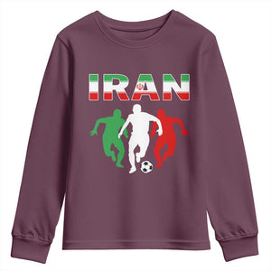 Supporting Iran Soccer Fan Youth Sweatshirt Proud Persian Heritage Gift