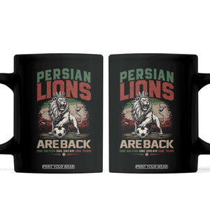 Proud Iran Soccer Fan Gift Coffee Mug Persian Lions Are Back