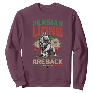 Proud Iran Soccer Fan Gift Sweatshirt Persian Lions Are Back
