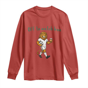 Funny Persian Lion Soccer Fan Gift Long Sleeve Shirt Off To Watch Iran