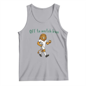 Funny Persian Lion Soccer Fan Gift Tank Top Off To Watch Iran