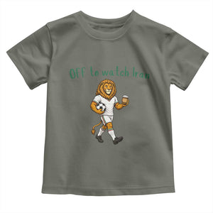 Funny Persian Lion Soccer Fan Gift Toddler T Shirt Off To Watch Iran