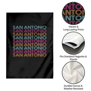 Vintage San Antonio Hoops Pride Garden Flag Retro Basketball Fan