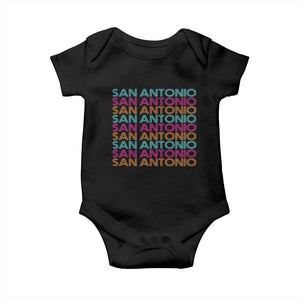 Vintage San Antonio Hoops Pride Baby Onesie Retro Basketball Fan