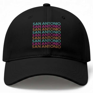 Vintage San Antonio Hoops Pride Baseball Cap Retro Basketball Fan