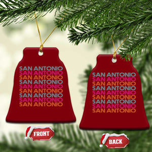 Vintage San Antonio Hoops Pride Ceramic Ornament Retro Basketball Fan