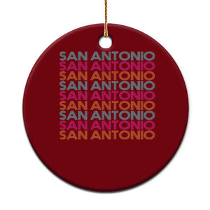 Vintage San Antonio Hoops Pride Ceramic Ornament Retro Basketball Fan