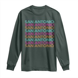 Vintage San Antonio Hoops Pride Long Sleeve Shirt Retro Basketball Fan