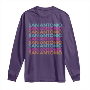 Vintage San Antonio Hoops Pride Long Sleeve Shirt Retro Basketball Fan