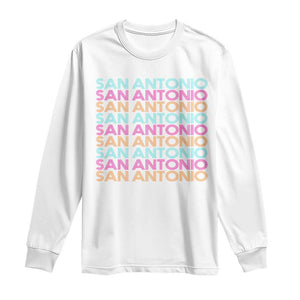 Vintage San Antonio Hoops Pride Long Sleeve Shirt Retro Basketball Fan
