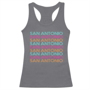 Vintage San Antonio Hoops Pride Racerback Tank Top Retro Basketball Fan TS12 Charcoal Print Your Wear