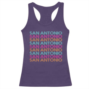 Vintage San Antonio Hoops Pride Racerback Tank Top Retro Basketball Fan TS12 Purple Print Your Wear
