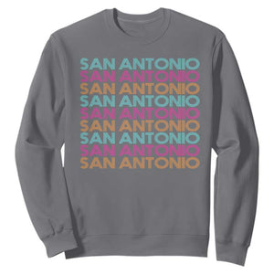 Vintage San Antonio Hoops Pride Sweatshirt Retro Basketball Fan