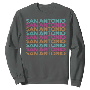 Vintage San Antonio Hoops Pride Sweatshirt Retro Basketball Fan