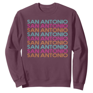 Vintage San Antonio Hoops Pride Sweatshirt Retro Basketball Fan