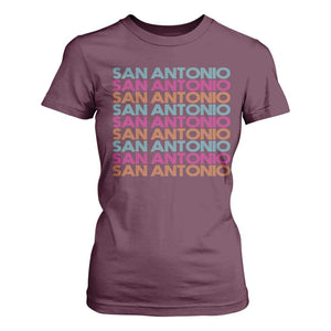 Vintage San Antonio Hoops Pride T Shirt For Women Retro Basketball Fan