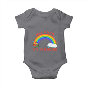 Take A Look It Is In A Book Baby Onesie Cute Rainbow Book Educational Quote TS12 Charcoal Print Your Wear