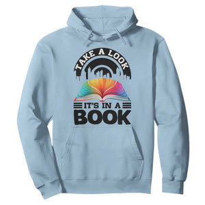 Take A Look It Is In A Book Hoodie Reading Retro Rainbow Vintage TS12 Light Blue Print Your Wear
