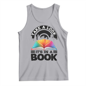 Take A Look It Is In A Book Tank Top Reading Retro Rainbow Vintage TS12 Athletic Heather Print Your Wear