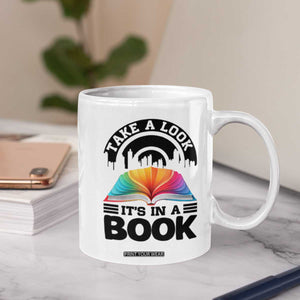 Take A Look It Is In A Book Coffee Mug Reading Retro Rainbow Vintage TS12 Print Your Wear