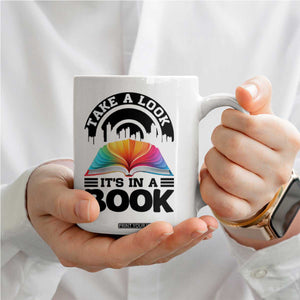 Take A Look It Is In A Book Coffee Mug Reading Retro Rainbow Vintage TS12 Print Your Wear