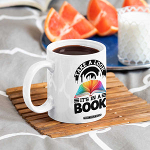 Take A Look It Is In A Book Coffee Mug Reading Retro Rainbow Vintage TS12 Print Your Wear