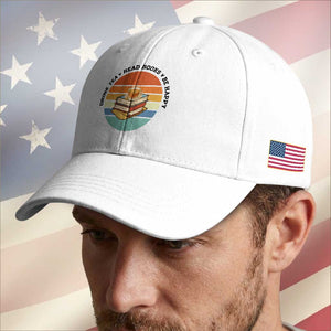 Drink Tea Read Books Be Happy Baseball Cap Book Worm Tea Cup TS12 Print Your Wear
