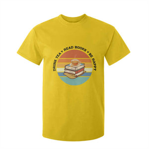 Drink Tea Read Books Be Happy T Shirt For Kid Book Worm Tea Cup TS12 Daisy Print Your Wear