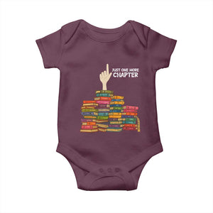 Just One More Chapter Baby Onesie Funny Book Lover TS12 Maroon Print Your Wear