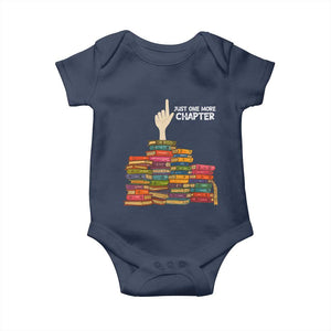 Just One More Chapter Baby Onesie Funny Book Lover TS12 Navy Print Your Wear