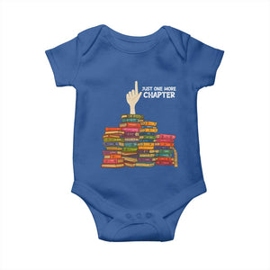 Just One More Chapter Baby Onesie Funny Book Lover TS12 Royal Blue Print Your Wear