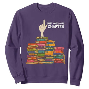 Just One More Chapter Sweatshirt Funny Book Lover TS12 Purple Print Your Wear