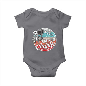 Just One More Chapter Baby Onesie Funny Skeleton Reading Book TS12 Charcoal Print Your Wear