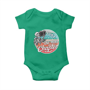 Just One More Chapter Baby Onesie Funny Skeleton Reading Book TS12 Irish Green Print Your Wear