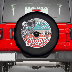 Just One More Chapter Spare Tire Cover Funny Skeleton Reading Book TS12 Black Print Your Wear