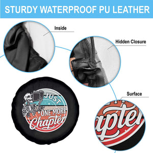 Just One More Chapter Spare Tire Cover Funny Skeleton Reading Book TS12 Print Your Wear