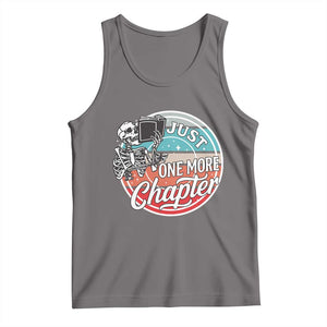 Just One More Chapter Tank Top Funny Skeleton Reading Book TS12 Deep Heather Print Your Wear