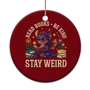 Dragon Read Book Ceramic Ornament Funny Read Books Be Kind Stay Weird TS12 1pc Red Print Your Wear