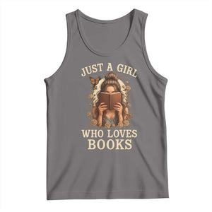 Just A Girl Who Loves Books Tank Top Funny Bookworm Quote TS12 Deep Heather Print Your Wear