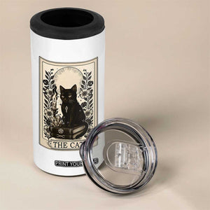 Funny The Cat Book 4 in 1 Can Cooler Tumbler Kitty Lover Tarot Card TS12 Print Your Wear
