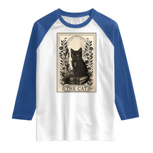 Funny The Cat Book Raglan Shirt Kitty Lover Tarot Card TS12 White Royal Print Your Wear
