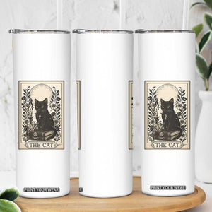 Funny The Cat Book Skinny Tumbler Kitty Lover Tarot Card TS12 Print Your Wear