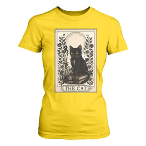 Funny The Cat Book T Shirt For Women Kitty Lover Tarot Card TS12 Daisy Print Your Wear