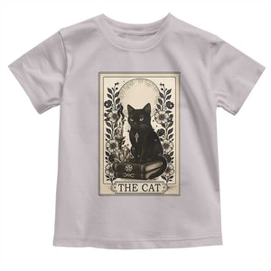 Funny The Cat Book Toddler T Shirt Kitty Lover Tarot Card TS12 Ice Gray Print Your Wear