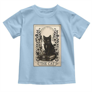 Funny The Cat Book Toddler T Shirt Kitty Lover Tarot Card TS12 Light Blue Print Your Wear