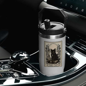 Funny The Cat Book Flip Straw Tumbler Kitty Lover Tarot Card TS12 Print Your Wear