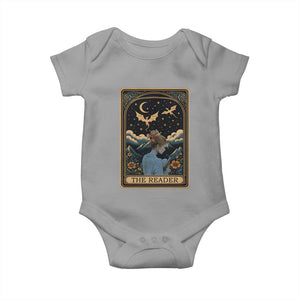 Funny The Reader Tarot Card Baby Onesie Girl Reading Fantasy Book TS12 Sport Gray Print Your Wear
